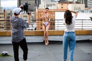 Ana Dias photographing Teela LaRoux for Playboy